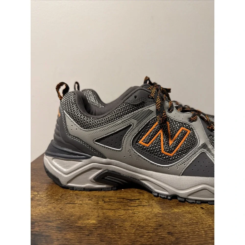 New Balance 481v3 Trail Shoes Men Sz 12 4E Grey/Orange Running Sneaker NO INSOLE